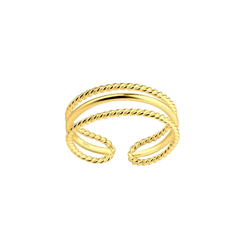 Sterling Silver Twisted Design Toe Ring