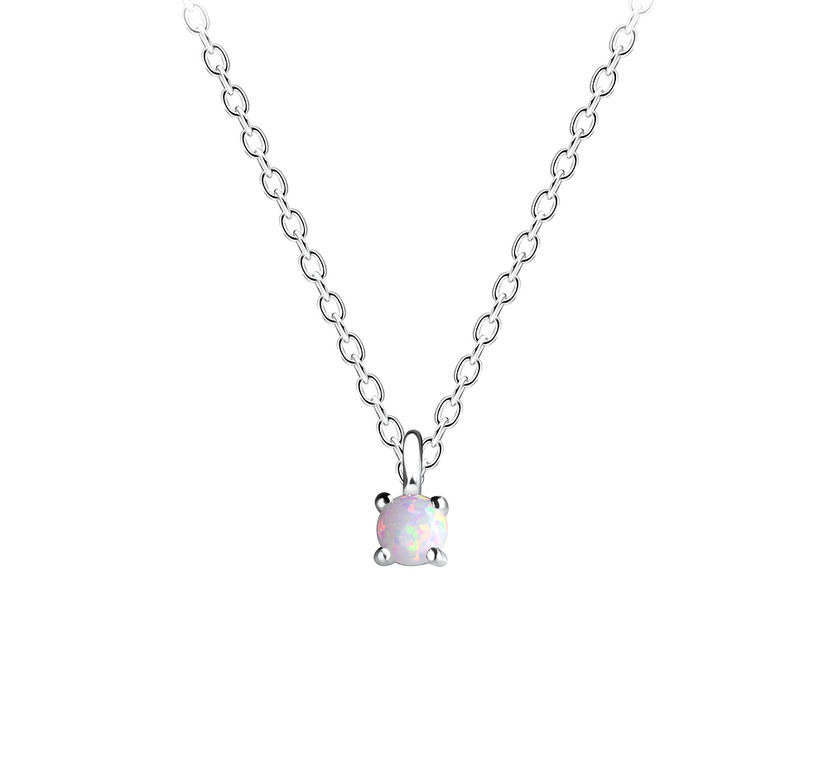 Opal Necklace-925 Sterling Silver