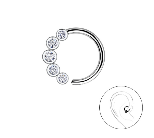 925 Sterling Silver Helix Hoops