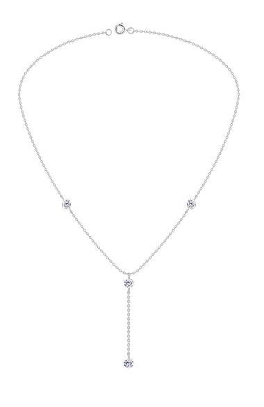 Sterling Silver Necklace with Cubic Zirconia